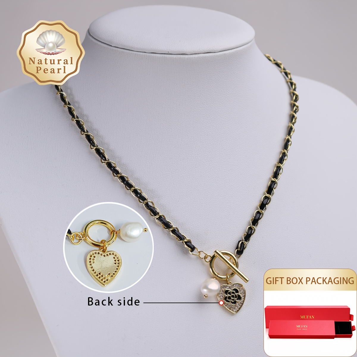 Women's Irregular Freshwater Baroque Pearls Necklace, Gift Boxed